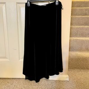 CALVIN KLEIN ASYMMETRICAL VELVET SKIRT